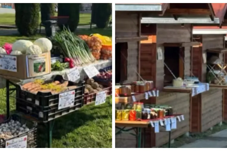 Vești bune pentru locuitorii din Jucu! S-a deschis piața locală cu produse proaspete pentru sărbători VIDEO 