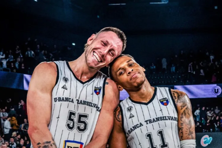 Doi jucători de la U-BT Cluj au cucerit Europa la basket! „Fatts” și Creek, printre cei mai buni jucători ai competiției după un sezon incredibil