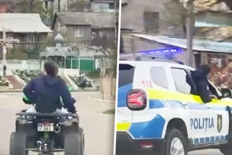 A fugit de polițiștii clujeni cu ATV-ul, a abandonat vehiculul și a trimis pe altcineva să se dea drept el! Planul a eșuat și tânărul a fost arestat preven