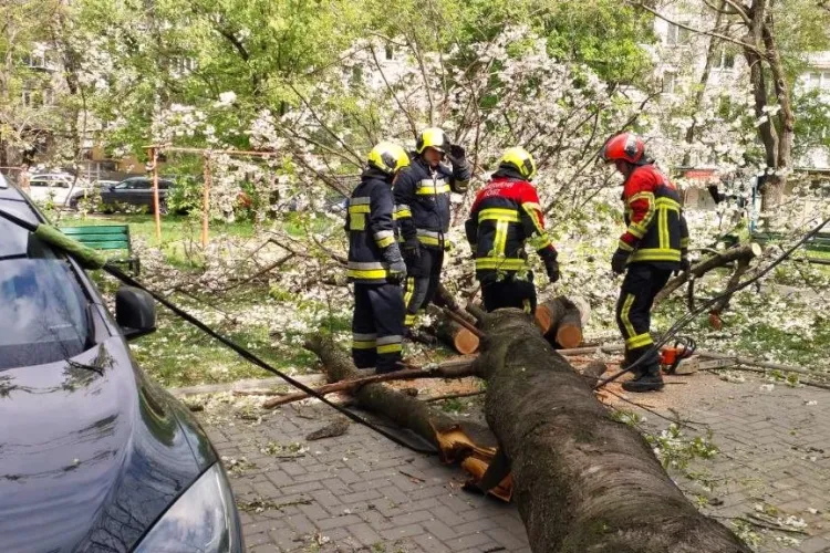 Haos provocat de vânt! Pompierii au intervenit în forță! Arbori căzuți și clădiri avariate. O persoană a murit FOTO 