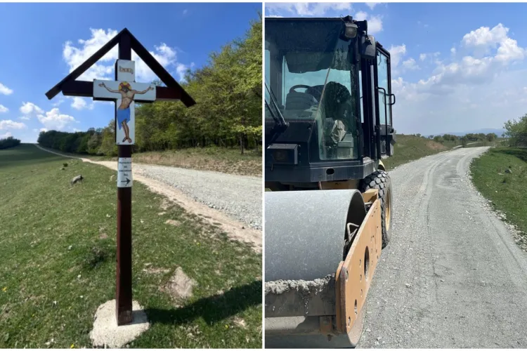 Drumul spre mănăstirea fondată de Mitropolitul Andrei, reabilitat înainte de hram. Autoritățile din Dej anunță finalizarea lucrărilor