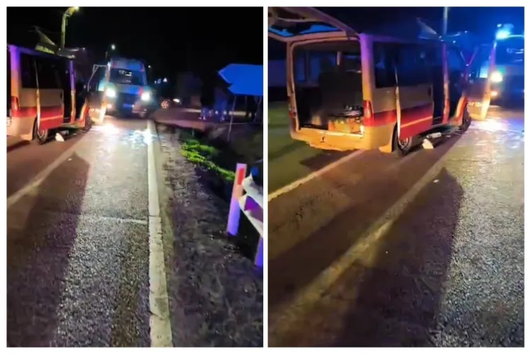 VIDEO. Microbuz din Cluj plin cu copii, implicat într-un accident grav: 10 persoane rănite. Surse: ar fi fost junioarele de fotbal de la U Cluj