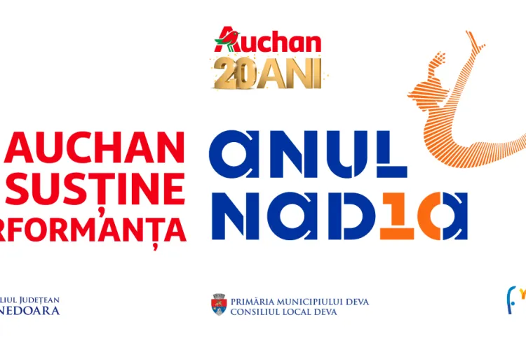 Auchan România susține cu mândrie Gala „Nadia 10 – Perfecțiunea inspiră” de la Deva, un omagiu adus performanței și excelenței în sportul românesc