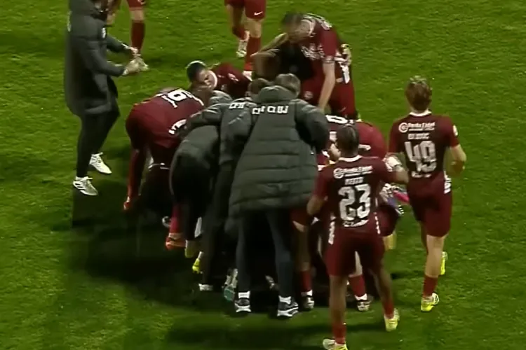 VIDEO. CFR Cluj respiră! „Feroviarii” din Gruia înving la Argeș în minutul 90+3 și reintră în lupta la titlu: „Cineva trebuie să o bată și pe U Cluj”