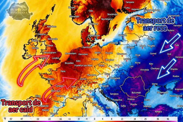 „Invazie” rusească de aer rece în România! Se anunță temperaturi cu -5 grade Celsius! Mini-vacanța de 1 Mai va fi stricată de vremea capricioasă 