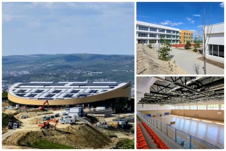 Cum arată cel mai modern hub educațional din România, aflat în construcție la Cluj-Napoca. Stadiul lucrărilor la bazin, liceu, școală, grădiniță