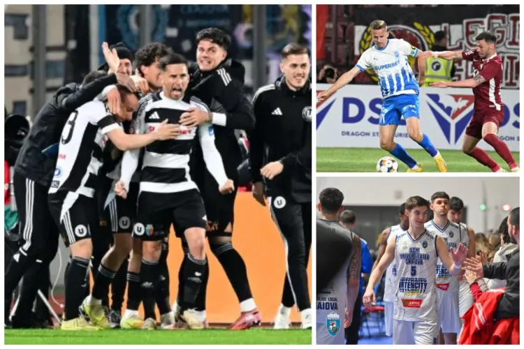 Cluj contra Craiova. 6 dueluri sportive „de foc”, decisive pentru titluri,  în doar 9 zile! 