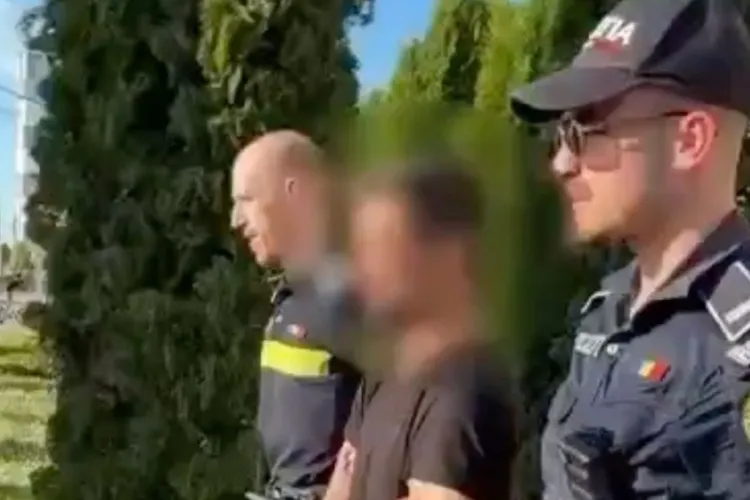 VIDEO. Prins după ce încerca să scape: Un bărbat condamnat pentru furt și condus fără permis, prins de polițiștii clujeni și dus direct la închisoare