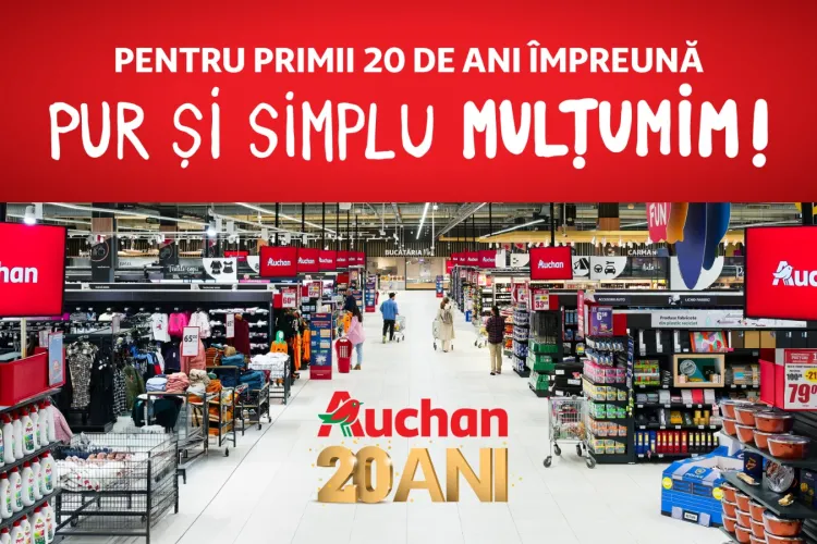 Auchan România la 20 de ani: un retailer multiformat cu peste 500 de magazine, prezent în toată țara     