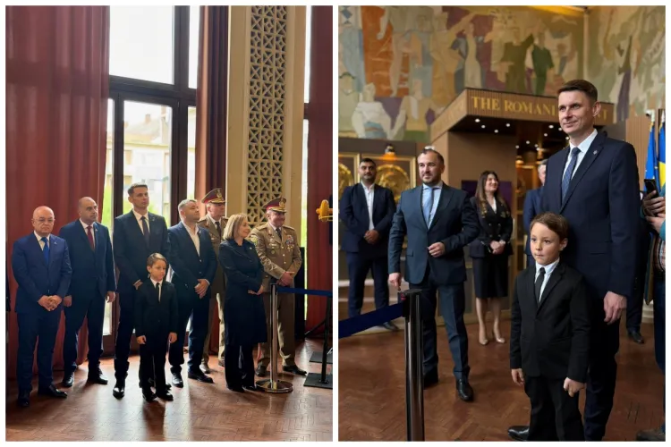 Au atras toate privirile! Președintele Senatului și-a dus băiatul la un eveniment despre istorie: „Respectul pentru valorile naționale se învață de mici”