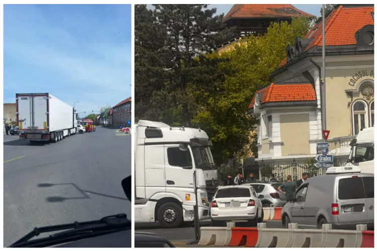 Șofer clujean la volanul unui TIR, implicat într-un accident în Târgu-Mureș. Șoferul mașinii lovite a ajuns la spital. Poliția anchetează cazul