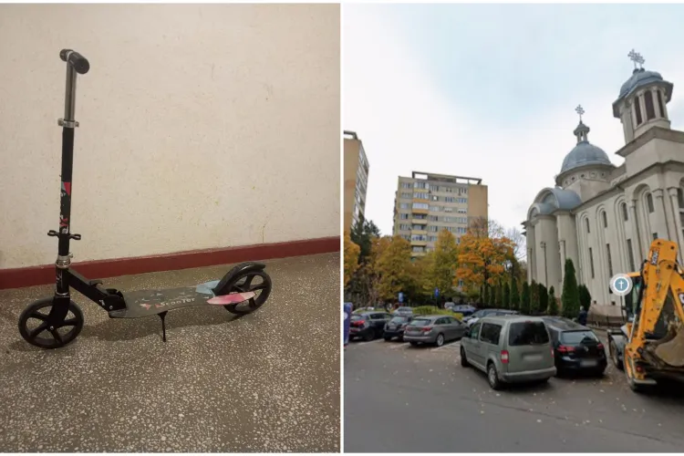 Unii clujeni nu uită să fie oameni! Un bărbat a găsit o trotinetă într-un parc și încearcă să-i găsească proprietarul. Cel mai probabil este vorba despre u