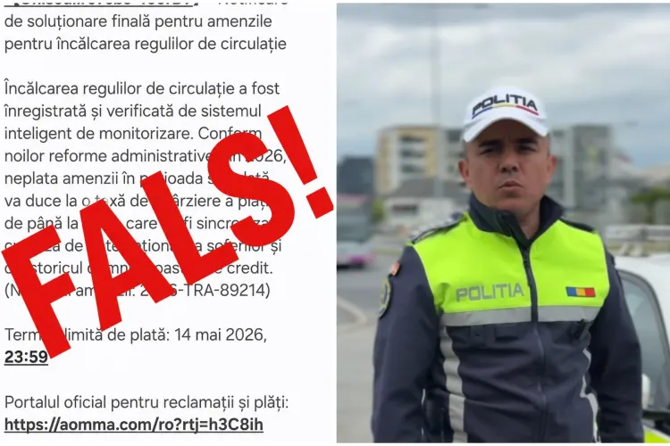 VIDEO. Atenție la mesajele FAKE! Poliția nu trimite niciodată SMS pentru plata amenzilor: „E o nouă metodă de înșelăciune. Nu accesa linkul!”