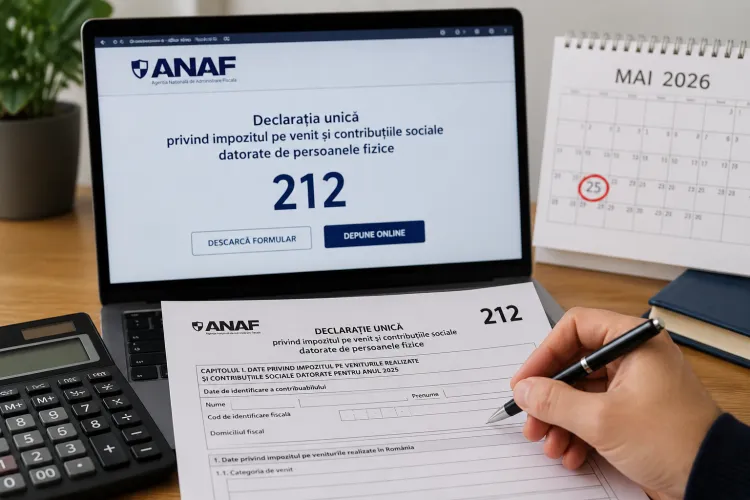 Inspectorii ANAF Cluj reamintesc: 25 mai 2026, ultima zi pentru depunerea Declarației Unice. Cine trebuie să depună declarația unică