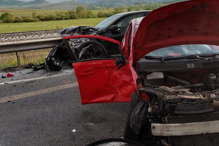 Cum s-a produs accidentul grav din Poieni, Cluj! O clipă de neatenție a dus la un impact devastator pe E60 și la intervenția elicopterului SMURD