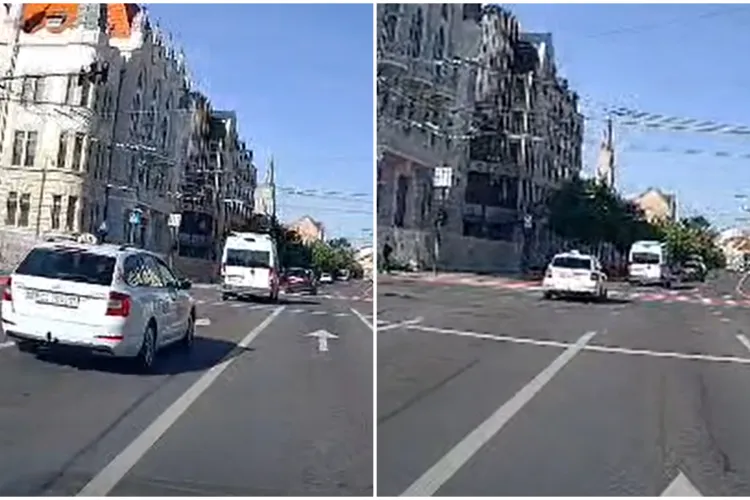 VIDEO. Trei mașini au trecut deodată pe roșu, în centrul Clujului: „Și pentru ce? Două semafoare mai încolo stăteam toți din nou la roșu”