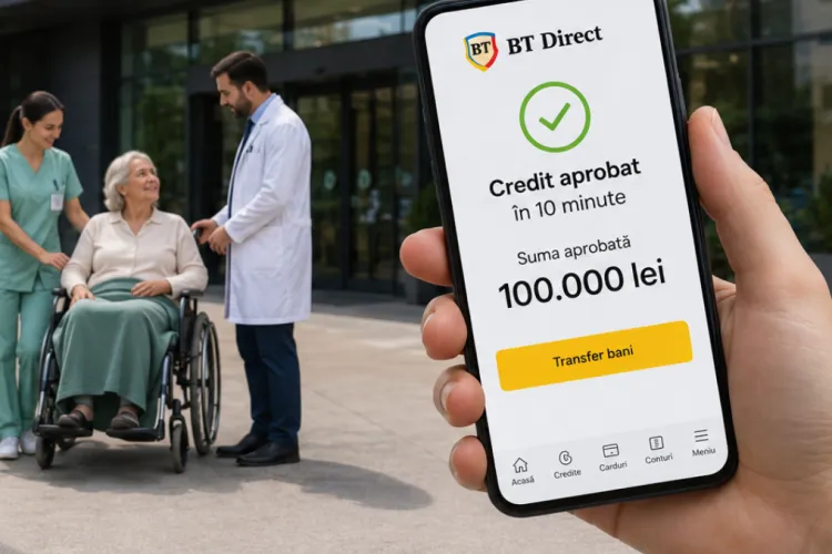Clienții Băncii Transilvania pot accesa 100% online, în doar 10 minute, până la 100.000 de lei pentru servicii medicale la un mare spital