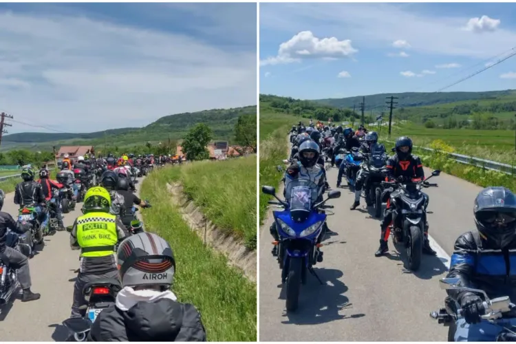 Ultimul drum al lui Mihai, motociclistul ucis în tragedia din Făget. Zeci de bikeri au turat motoarele în semn de omagiu pentru camaradul lor