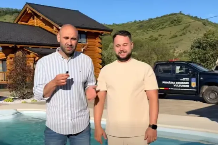 VIDEO. Un primar din Cluj pune gratuit la dispoziție copiilor din comună piscina lui și le asigură și instructor de înot 