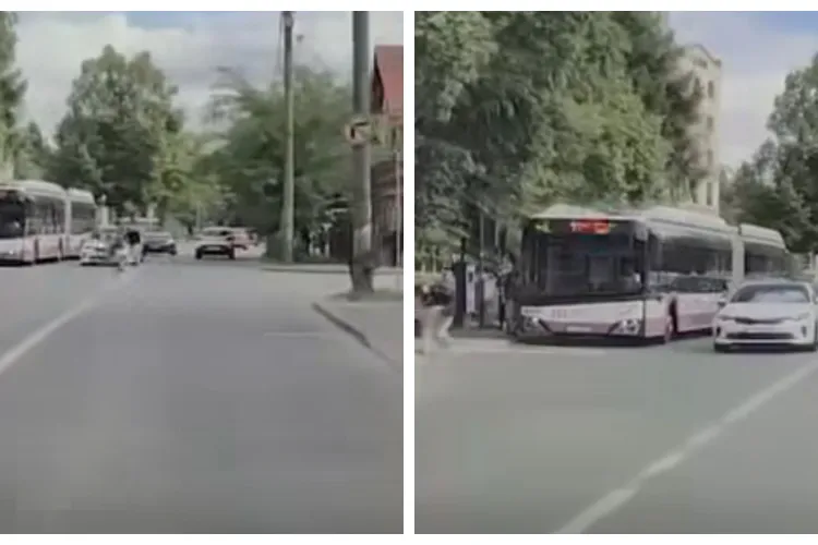 VIDEO. Scene șocante în Cluj-Napoca! Doi minori au traversat prin loc nepermis și au fost evitați în ultimul moment