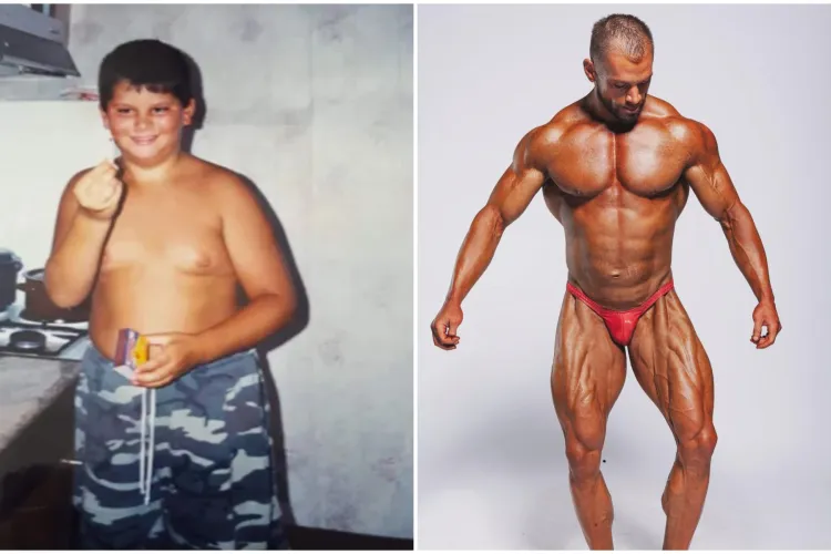 De la copilul de 80 de kilograme la campion de culturism. Povestea sportivului clujean Florin Damșa, cel care le dădea note lui Iohannis, Băsescu sau Cîțu