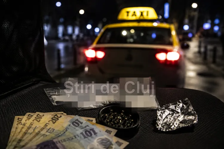 Taximetrist din Cluj implicat într-o rețea de trafic de droguri de mare risc. Dozele ar fi fost duse cu taxiul și vândute cu sume între 200 și 3000 de lei
