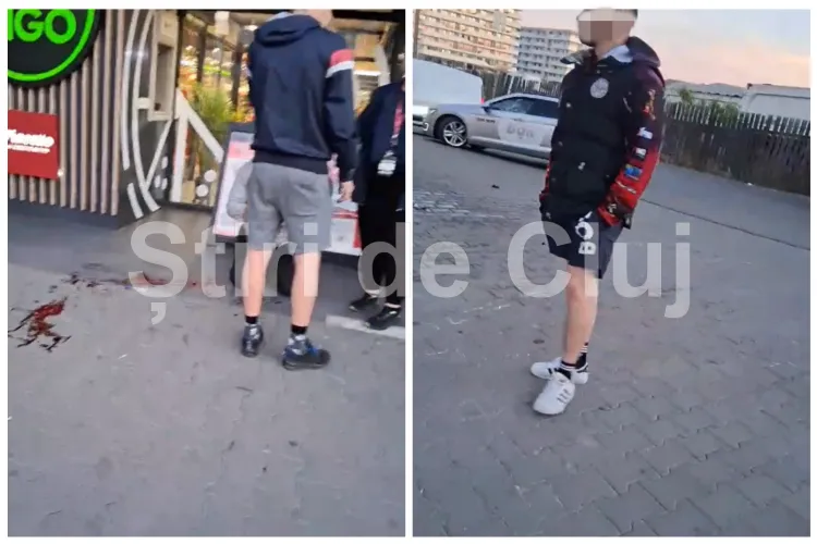 EXCLUSIV VIDEO. Paznicul unui magazin din Cluj, bătut și lăsat într-o baltă de sânge după ce a oprit un furt. Angajatele curajoase au intervenit