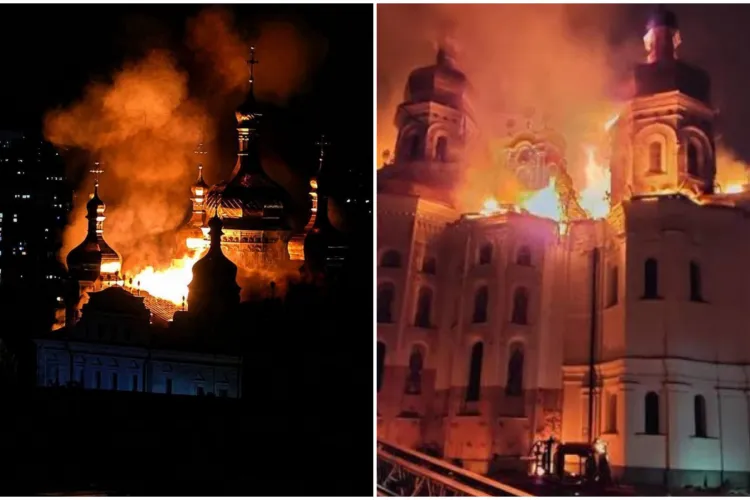 Reacție dură din partea BOR după ce rușii au lovit Catedrala din Kiev: „Bombardamentele binecuvântate de actualul patriarh KGB-ist al Rusiei”