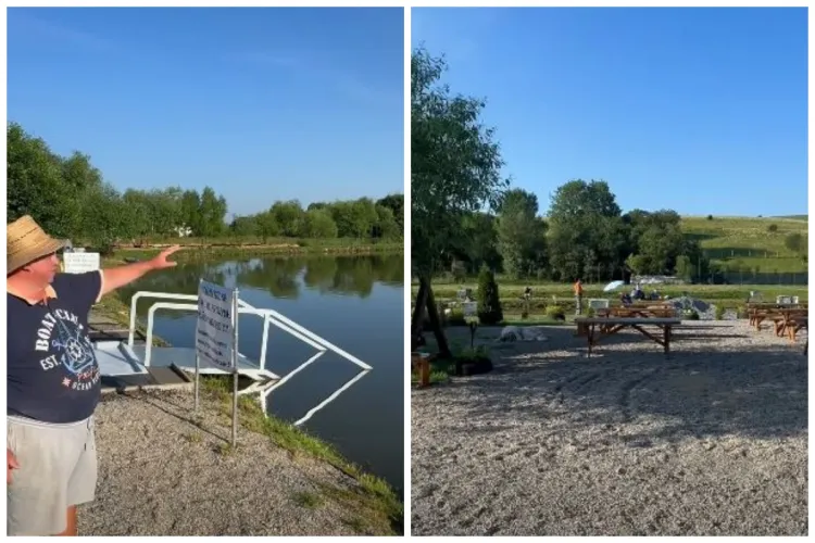 VIDEO Un clujean a făcut ceea ce Boc nu reușește de mulți ani. Loc de scăldat de 1 hectar, gratuit! „Inițial l-am făcut pentru familia noastră”