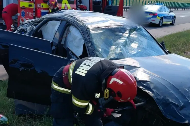 Accident acum pe Autostrada A3, sensul Turda–Gilău: Un bărbat, transportat de urgență la spital Trfaic afectat