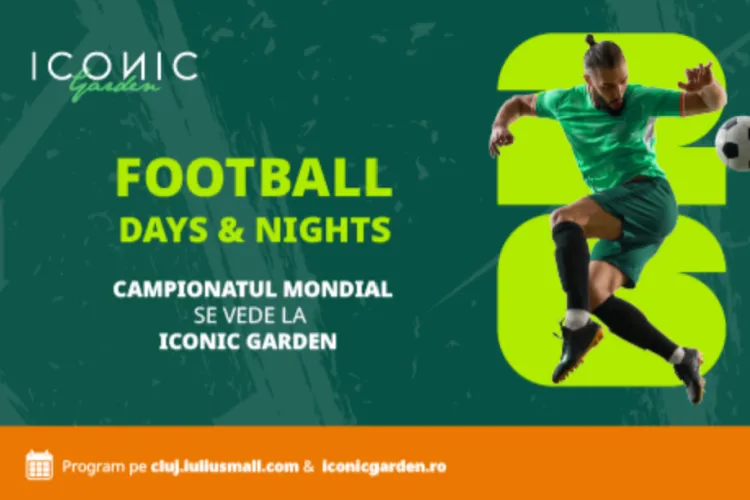 Vezi meciurile de la Campionatul Mondial de Fotbal în aer liber la Iulius Mall Cluj. Prima vizionare e în seara asta, iar accesul gratuit!