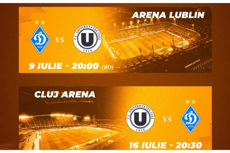 U Cluj și-a aflat programul din Europa! Vești uriașe pentru fanii care merg la meciul cu Dinamo Kiev