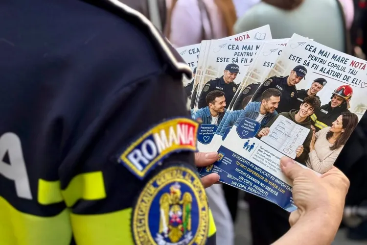 Polițiști, jandarmi și pompieri, la porțile școlilor din Cluj înaintea Evaluării Naționale: „Niciun examen nu merită un copil pierdut