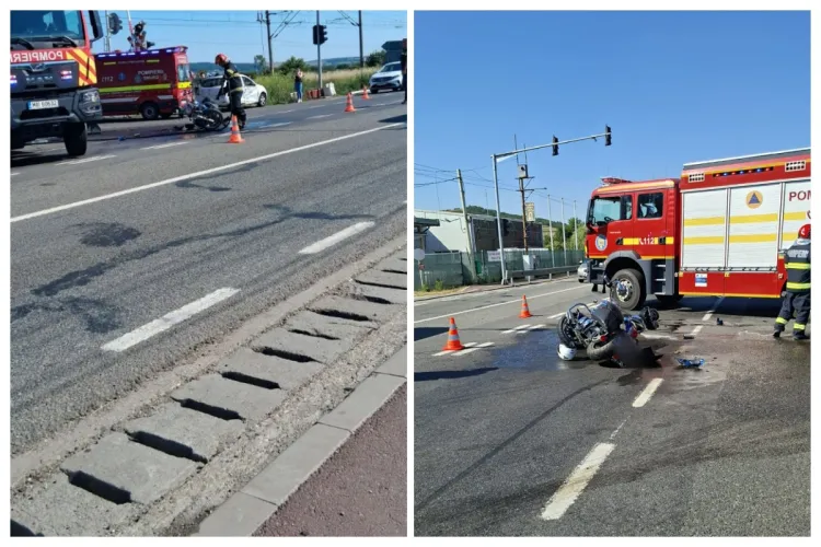 Cum s-a produs accidentul din Jucu Cluj, în care au fost răniți un motociclist și un bărbat de 85 de ani. Motociclistul nu a putut fi testat cu etilotestul