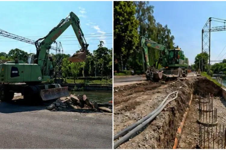 Podul Garibaldi prinde contur! Lucrările la podul provizoriu au ajuns la 30%, iar șantierul mare începe în toamnă. Anunțul Primăriei Cluj-Napoca