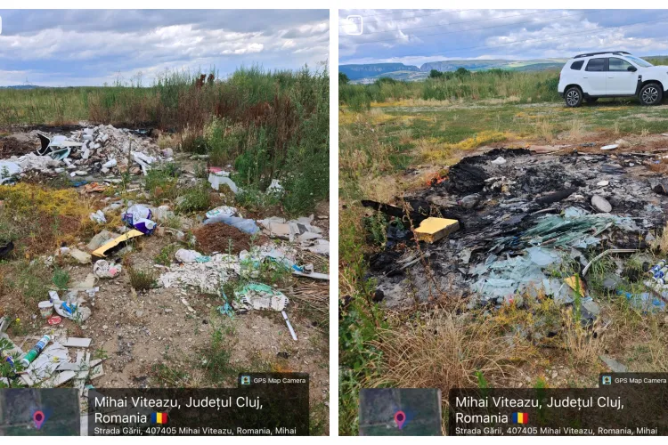 Poluare gravă în județul Cluj! Garda de Mediu a găsit deșeuri incendiate și îngropate: „Consecințele sunt suportate de întreaga comunitate”