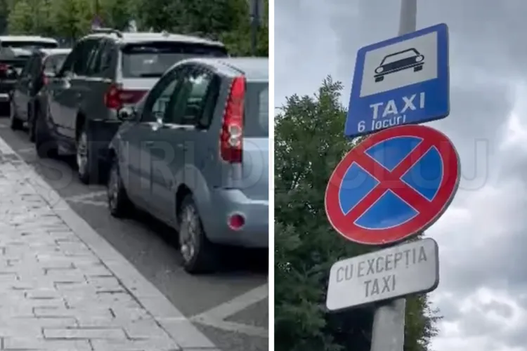 VIDEO. Stand de taxi din Cluj, ocupat de mașini particulare: șoferii sunt nevoiți să stea pe trecerea de pietoni ca să poată munci