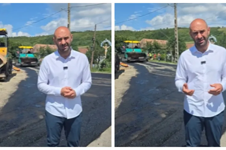 VIDEO. Locuitorii dintr-un sat din Cluj scapă de drumul de pământ! Primarul din Vultureni, Paul Cecan: „Este un segment de drum important pentru noi”