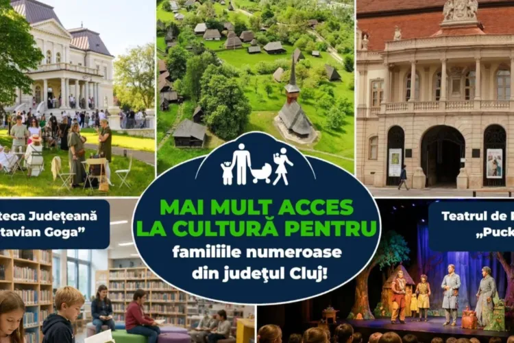Vești excelente pentru familiile numeroase din Cluj! Reduceri, gratuități și acces special la muzee, spectacole, transport și activități pentru copii
