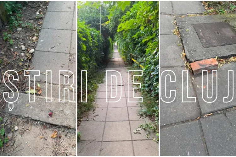 FOTO. Locuitorii din zona Cetățuie trag din nou un semnal de alarmă: aleea Galileo Galilei și scările de acces, tot mai degradate. Primăria e acuzată dur