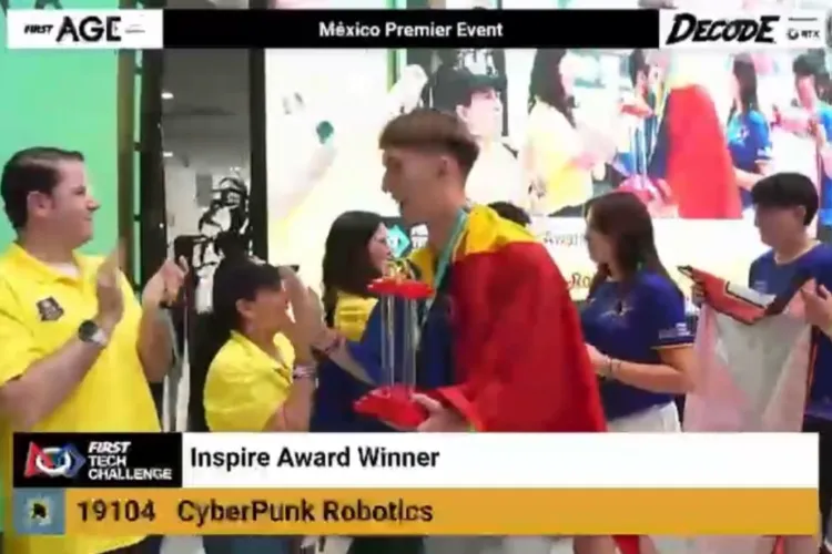 Elevii din Turda au cucerit Mexicul! Cyberpunk Robotics aduce în România marele premiu INSPIRE AWARD la o competiție internațională de robotică