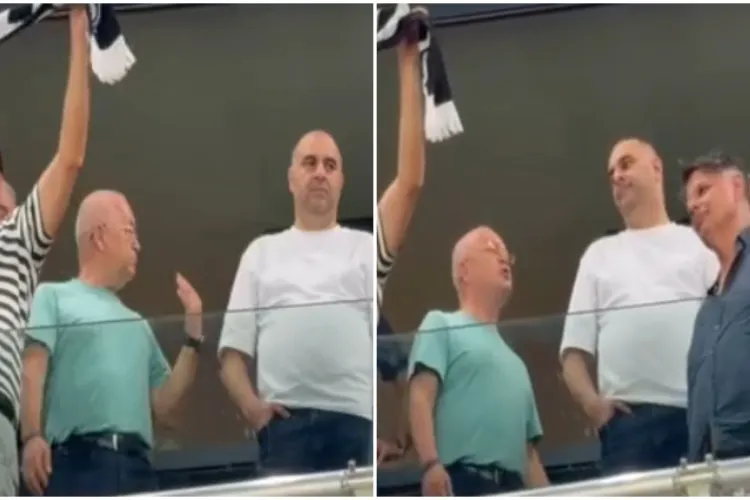VIDEO. Emil Boc, furios în lojă după ce Universitatea Cluj a ratat calificarea la penaltiuri. Pare că suduie de mama focului cu Dan Tarcea alături