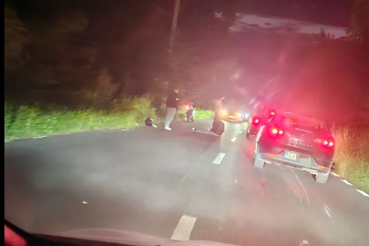 Accident neobișnuit în Făget, Cluj: Un motociclist de numai 17 ani a lovit un căprior. Adolescentul a fost dus de urgență la spital