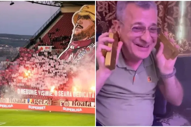 Peluza Vișinie îi cere lui Neluțu Varga să plece de la CFR Cluj. Caricatura care a aprins spiritele și a împărțit fanii în două tabere: „Lasă-ne!”