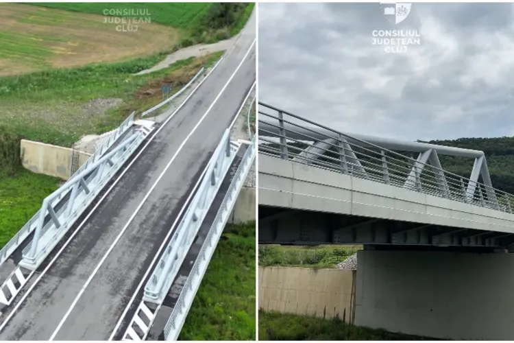 VIDEO. Pod nou de peste 10 milioane de lei inaugurat în județul Cluj. Radu Rațiu: „Asigurăm condiții de circulație sigure și o legătură rutieră eficientă”