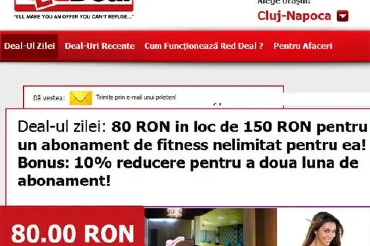 Deal-ul zilei: 80 lei in loc de 150 lei pentru un abonament de fitness nelimitat pentru femei! Bonus: 10% reducere pentru a doua luna de abonament!(P) 