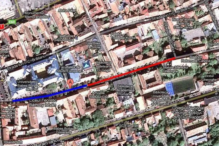 Pietonala pe strada Kogalniceanu, iar dupa 2013 ar urma sa fie amenajat un parking in fata la UBB VIDEO
