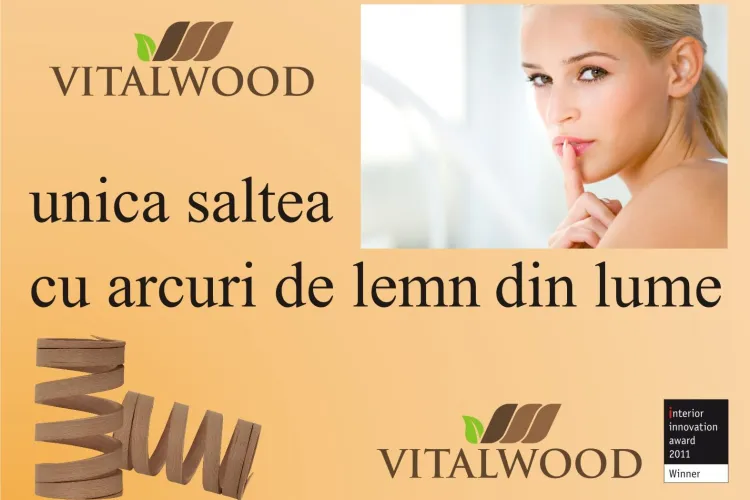 Prima saltea cu arcuri de lemn din lume in premiera la Cluj! Saltelele Vitalwood au garantie 30 de ani (P)