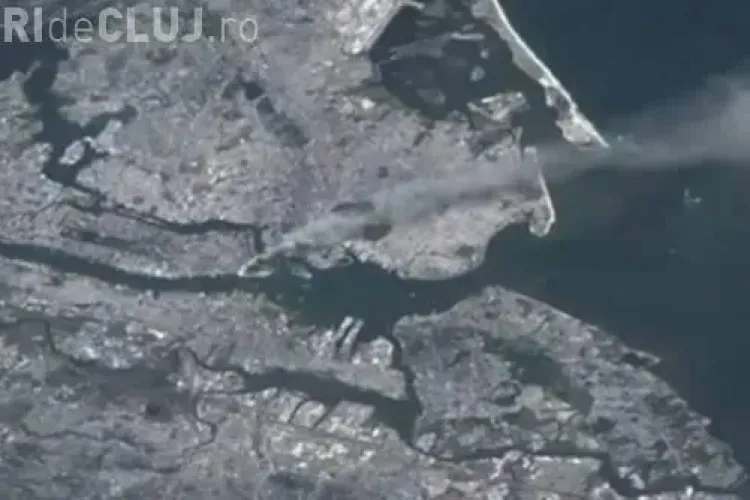 Cum s-a vazut din spatiu tragedia de la 9/11!