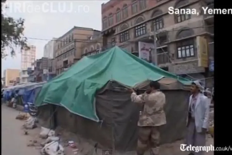 Un cameraman din Yemen a filmat cand a fost impuscat in cap VIDEO